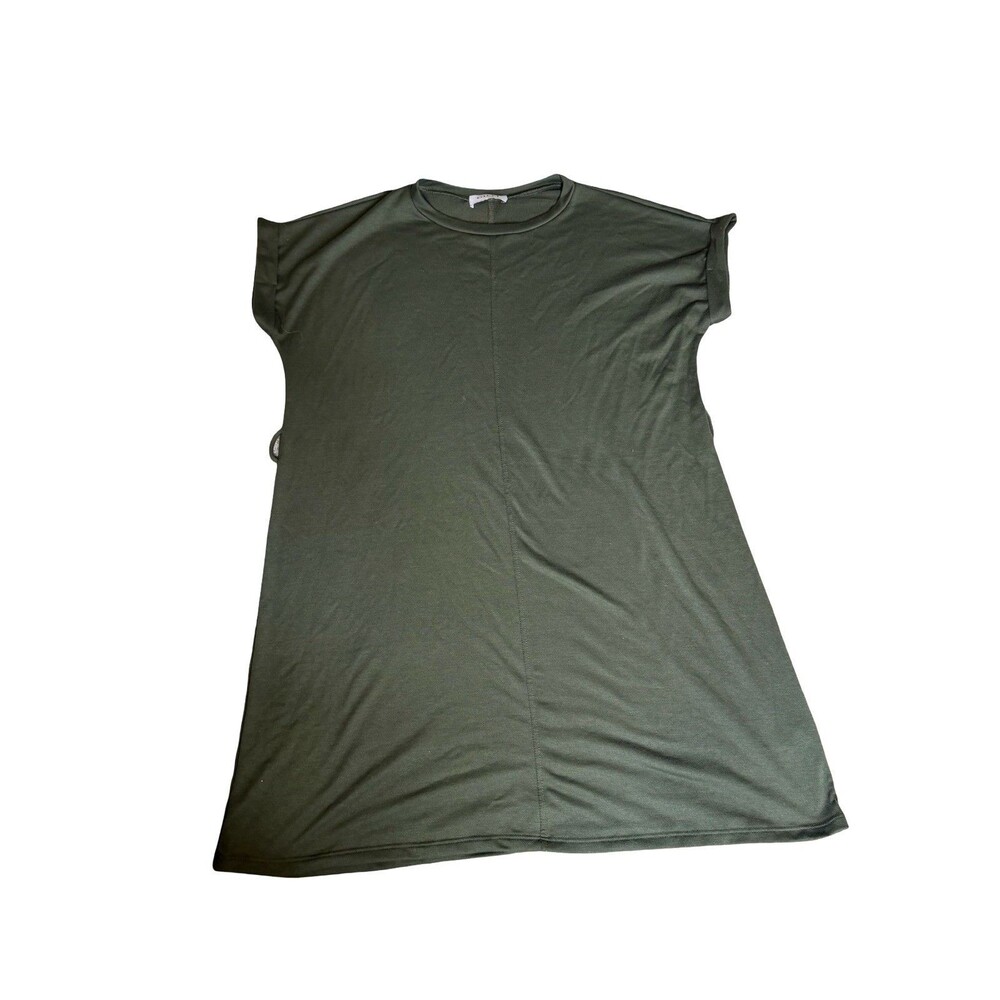 Gili Stitch Fix Olive Green T Shirt Dress Womens Size Large Cuff Sleeve